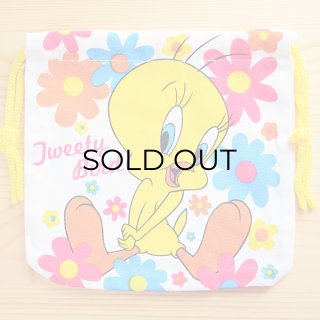アメリカンキャラ巾着袋(S) トゥイーティー Tweety | ワッペン