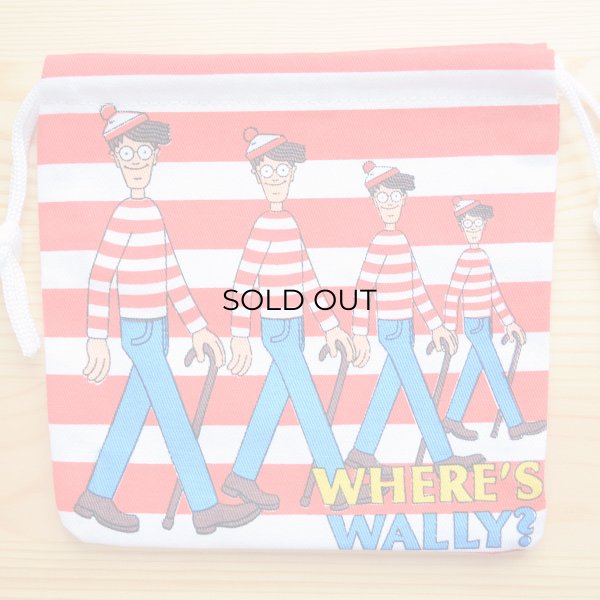 画像1: アメリカンキャラ巾着袋(S) ウォーリーをさがせ Wally (1)