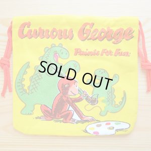 画像1: アメリカンキャラ巾着袋(S) おさるのジョージ Curious George