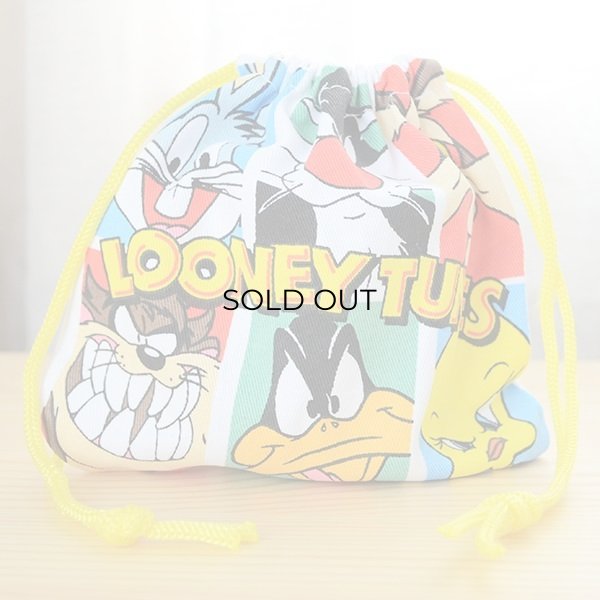 画像3: アメリカンキャラ巾着袋(S) ルーニーテューンズ(オールスター) (3)