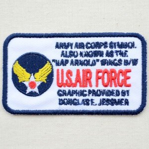画像1: ミリタリーワッペン U.S.Air Force エアフォース アメリカ空軍(レクタングル)