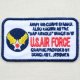 ミリタリーワッペン U.S.Air Force エアフォース アメリカ空軍(レクタングル)