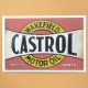 ガレージステッカー/シール カストロールオイル Castrol(ヨコ/レッド)