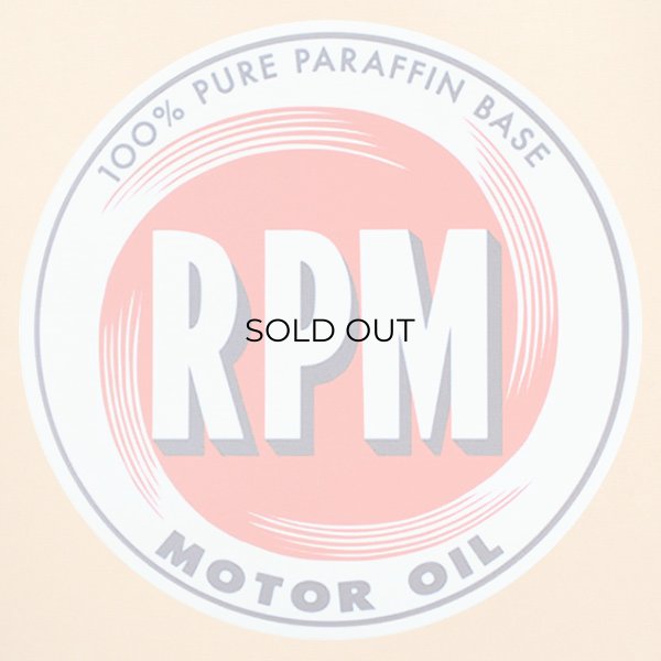 画像1: ガレージステッカー/シール RPM モーターオイル(ラウンド) (1)