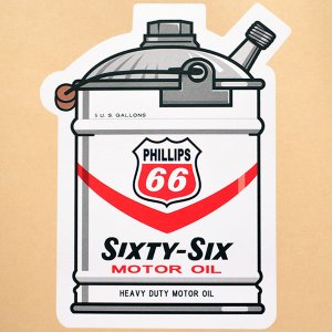 画像1: ガレージステッカー/シール フィリップス66 Phillips66(ガロン缶)