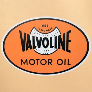 ガレージステッカー/シール バルボリンモーターオイル Valvoline Motor Oil(オーバル) GS-035