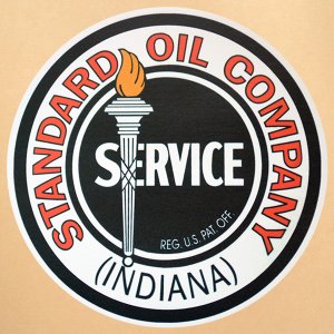 ガレージステッカー/シール スタンダードオイル Standard Oil(ラウンド) GS-036