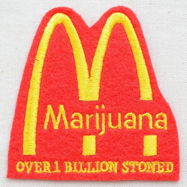画像1: パロディロゴワッペン Marijuana マリファナ (1)
