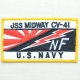 ミリタリーワッペン USS Midway CV-41 アメリカ海軍(レクタングル)
