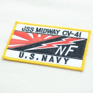画像2: ミリタリーワッペン USS Midway CV-41 アメリカ海軍(レクタングル)