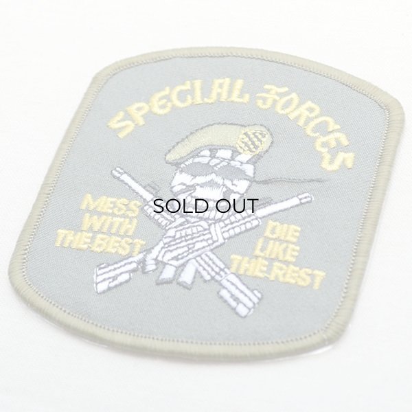 画像2: ミリタリーワッペン Special Forces スペシャルフォース アメリカ陸軍(スカル/カーキ) (2)