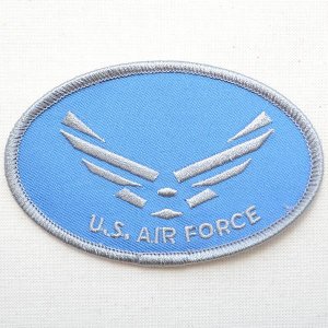 画像1: ミリタリーワッペン U.S.Air Force エアフォース アメリカ空軍(オーバル)