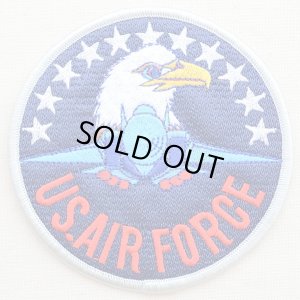 画像1: ミリタリーワッペン U.S.Air Force エアフォース アメリカ空軍(ワシ&戦闘機/ラウンド/L)