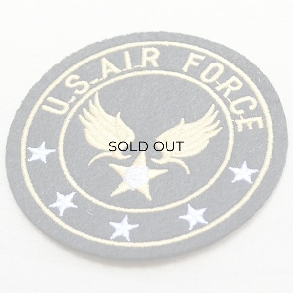 画像2: ミリタリーワッペン U.S.Air Force エアフォース アメリカ空軍(ブラック/ラウンド) (2)