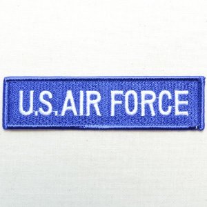 画像1: ミリタリーワッペン U.S.Air Force エアフォース Tab アメリカ空軍(ブルー)