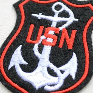 画像2: ミリタリーワッペン USN アメリカ海軍(アンカー/エンブレム)