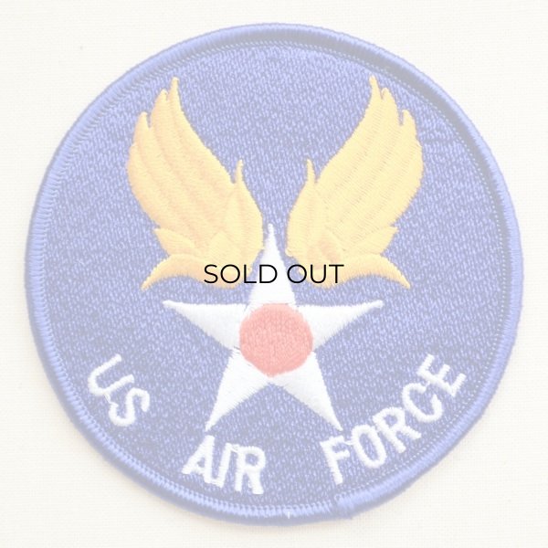 画像1: ミリタリーワッペン US Air Force エアフォース(ブルー/ラウンド) (1)