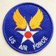 ミリタリーワッペン US Air Force エアフォース(ブルー/ラウンド)
