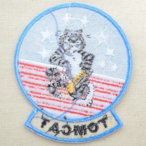 画像3: ミリタリーワッペン トムキャット Tomcat アメリカ海軍(ねこ/星条旗) Lサイズ