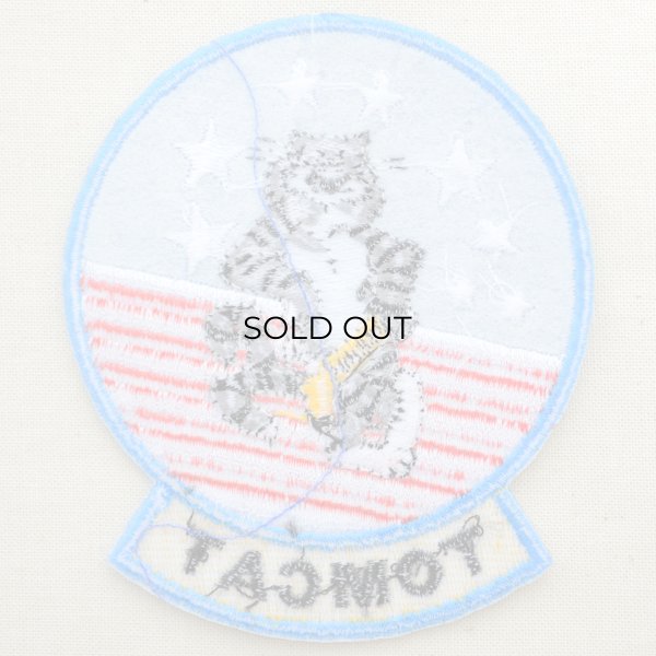 画像3: ミリタリーワッペン トムキャット Tomcat アメリカ海軍(ねこ/星条旗) Lサイズ (3)