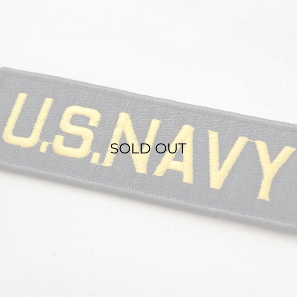 画像2: ミリタリーワッペン U.S.Navy アメリカ海軍 Tab(ブラック&ゴールド) (2)