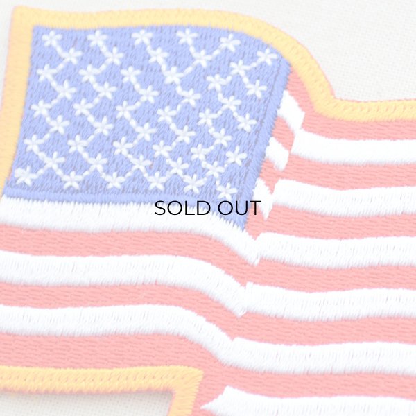 画像2: ワッペン USA アメリカ国旗/星条旗(フラッタリング) (2)