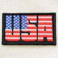 画像1: ワッペン USA(アメリカ国旗・星条旗柄/ブラック) (1)