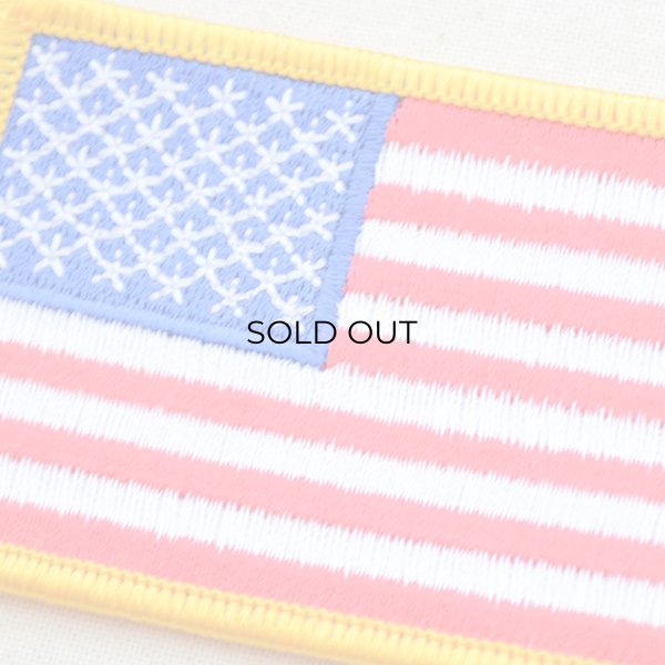 画像2: ワッペン USA アメリカ国旗/星条旗(スタンダード/イエローフレーム) (2)