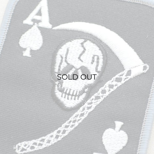 画像2: ワッペン スカルエース(トランプ/ブラック) (2)