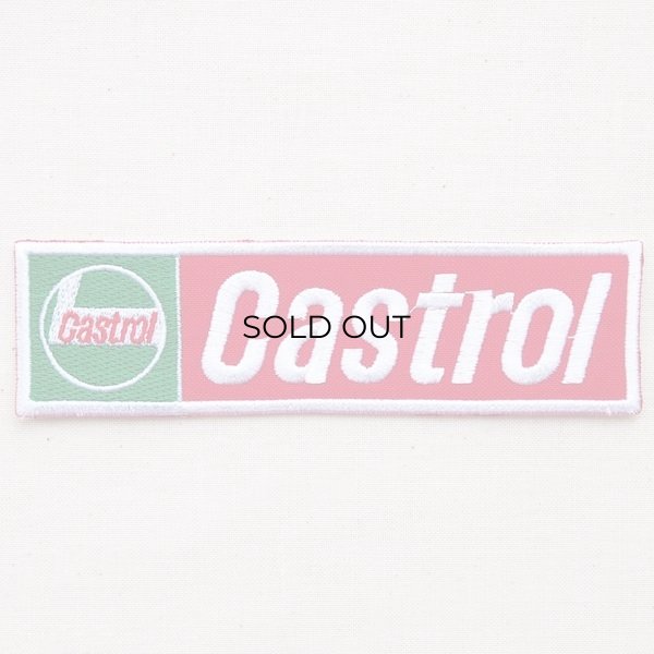 画像1: ロゴワッペン カストロール Castrol モーターオイル(レクタングル) (1)