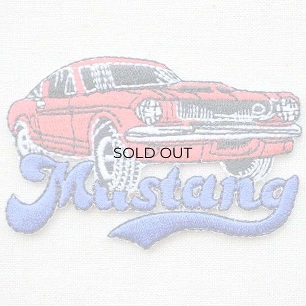 画像1: ロゴワッペン マスタング Mustang (車/ダイカット) (1)