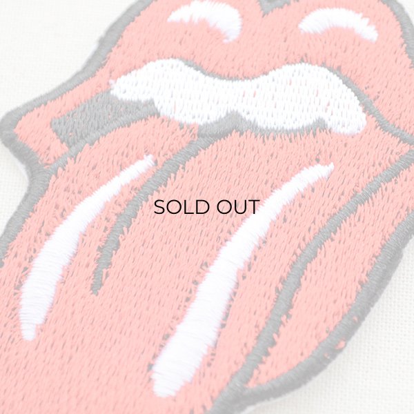 画像2: 音楽ワッペン ローリングストーンズ  リップス&タン(レッド) (2)