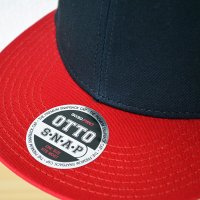 画像1: 帽子/キャップ オットー Otto フラットバイザー コットンツイル(レッド×ブラック) *メール便不可
