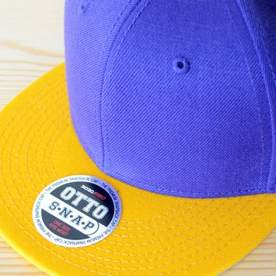 画像1: 帽子/キャップ オットー Otto フラットバイザー ウールブレンド(イエローゴールド×パープル) *メール便不可