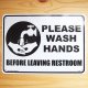 看板/プラサインボード 手を洗いましょう Please Wash Hands *メール便不可
