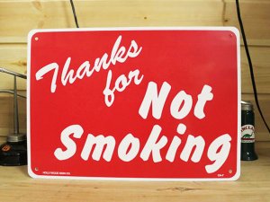 画像1: 看板/プラサインボード 禁煙エリア Thanks For Not Smoking *メール便不可