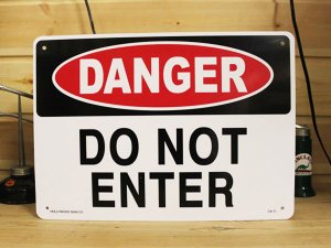 画像1: 看板/プラサインボード 危険立ち入り禁止 Danger Do Not Enter *メール便不可