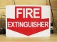 看板/プラサインボード 消火栓はここです Fire Extinguisher *メール便不可