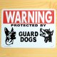 看板/プラサインボード 番犬に注意 Warning Guard Dogs *メール便不可