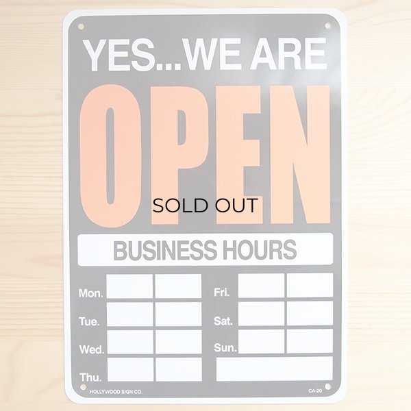 画像1: 看板 プラサインボード オープン/クローズド Open/Closed(時間記入可/両面プリント) *メール便不可 (1)