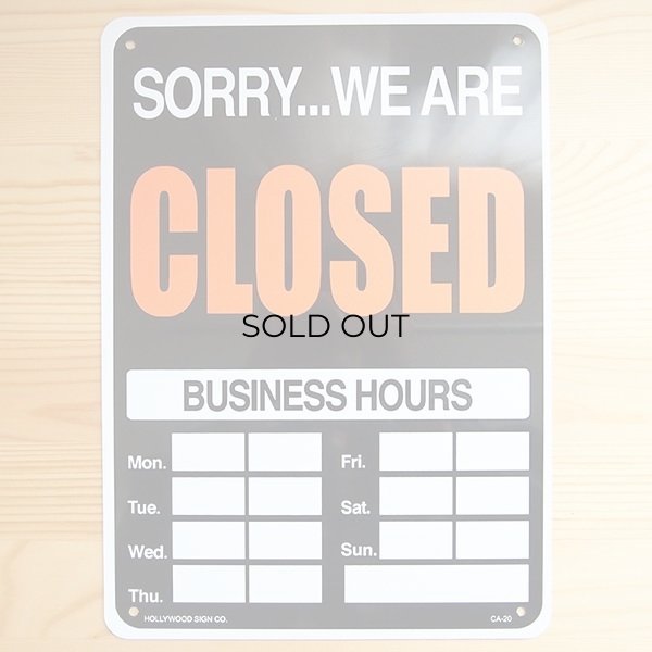 画像2: 看板 プラサインボード オープン/クローズド Open/Closed(時間記入可/両面プリント) *メール便不可 (2)