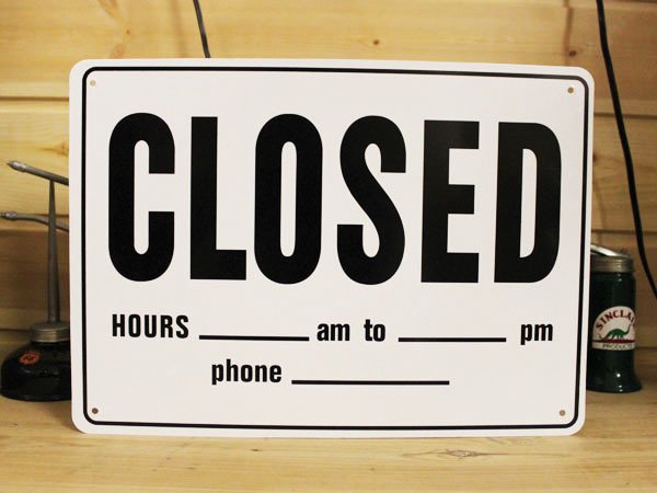 画像2: 看板 プラサインボード オープン/クローズド Open/Closed(両面プリント) *メール便不可 (2)