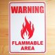 看板/プラサインボード 注意可燃エリア(火気厳禁) Flammable Area *メール便不可