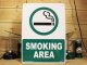 看板/プラサインボード 喫煙場所 Smoking Area *メール便不可