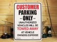 画像1: 看板 プラサインボード お客様専用駐車場 Customer Parking *メール便不可 (1)