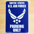 画像1: 看板 プラサインボード アメリカ空軍専用駐車場 U.S.Air Force Parking *メール便不可 (1)