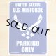 看板/プラサインボード アメリカ空軍専用駐車場 U.S.Air Force Parking *メール便不可