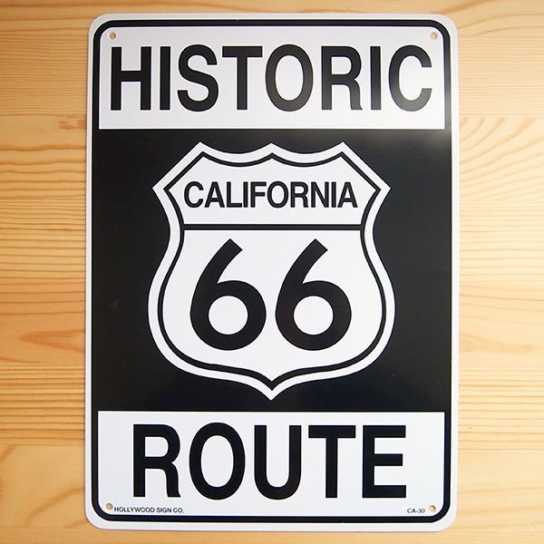 画像1: 看板 プラサインボード ヒストリックルート66 Route66 *メール便不可 (1)