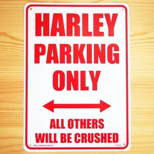 画像1: 看板/プラサインボード ハーレー専用駐車場 Harley Parking *メール便不可