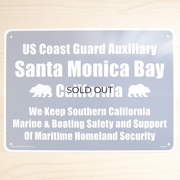 画像1: 看板 プラサインボード サンタモニカベイ Santa Monica Bay *メール便不可 (1)